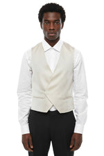 Beige Double Breasted Waistcoat 1