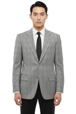 Grey Notched Lapel Blazer 1