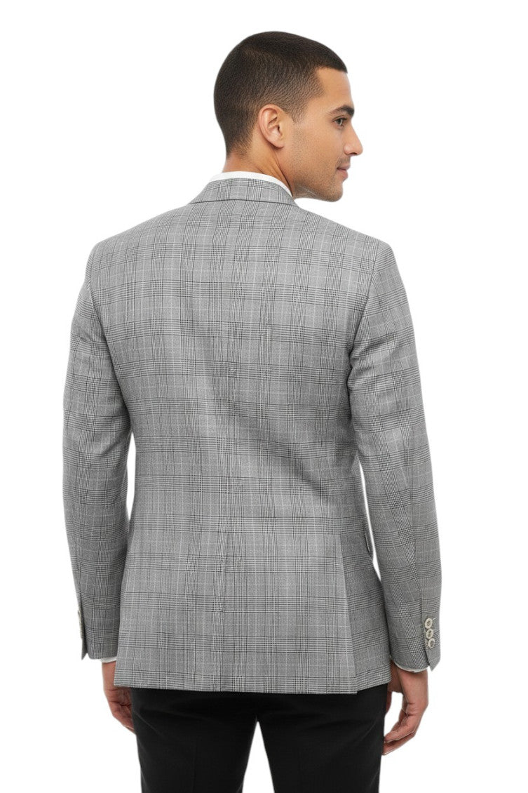 Grey Notched Lapel Blazer 2