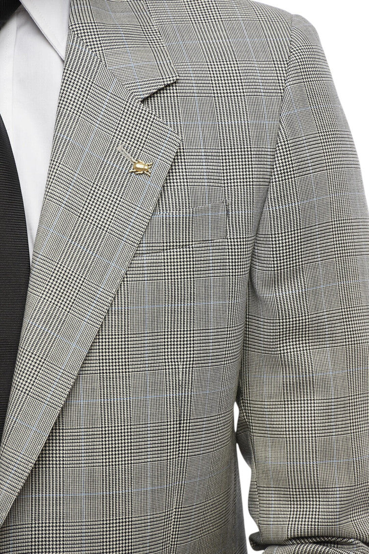 Grey Notched Lapel Blazer 3