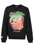 Black Crewneck Graphic Sweatshirt 1