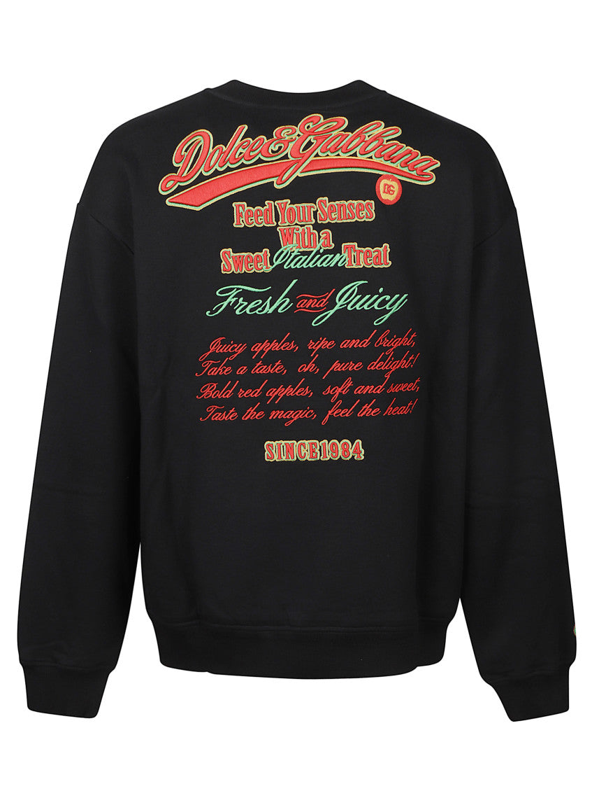 Black Crewneck Graphic Sweatshirt 2