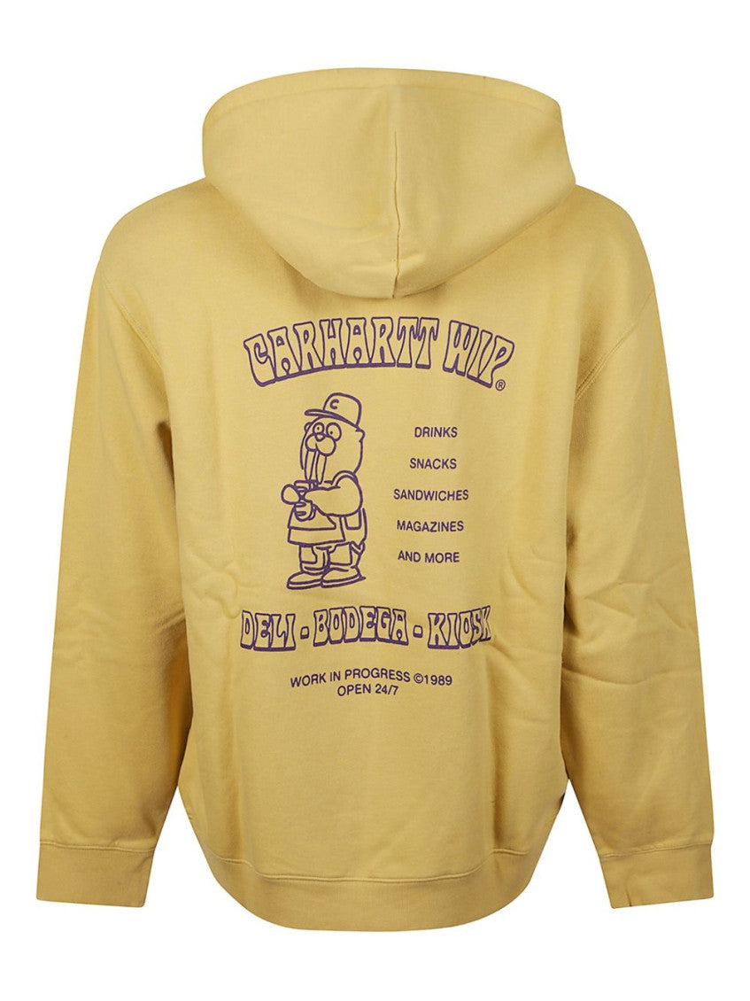 Yellow Cotton Printed Hoodie 6