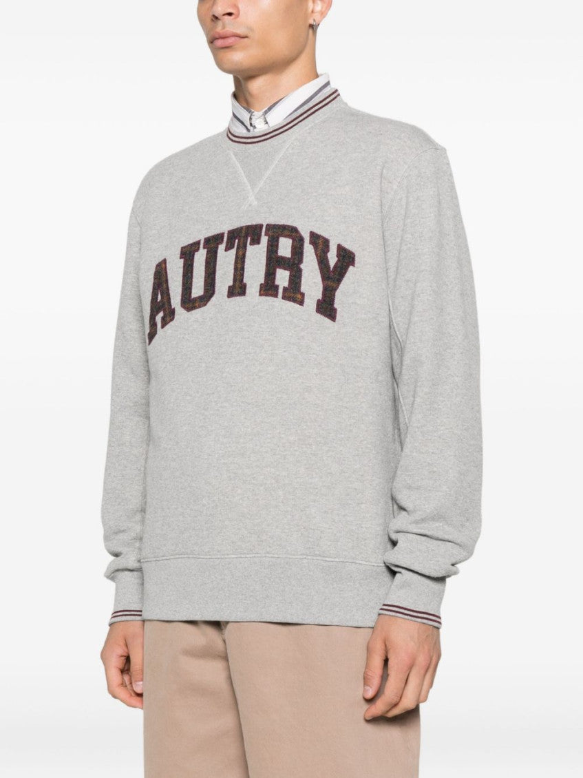 Grey Crewneck Logo Sweatshirt 2