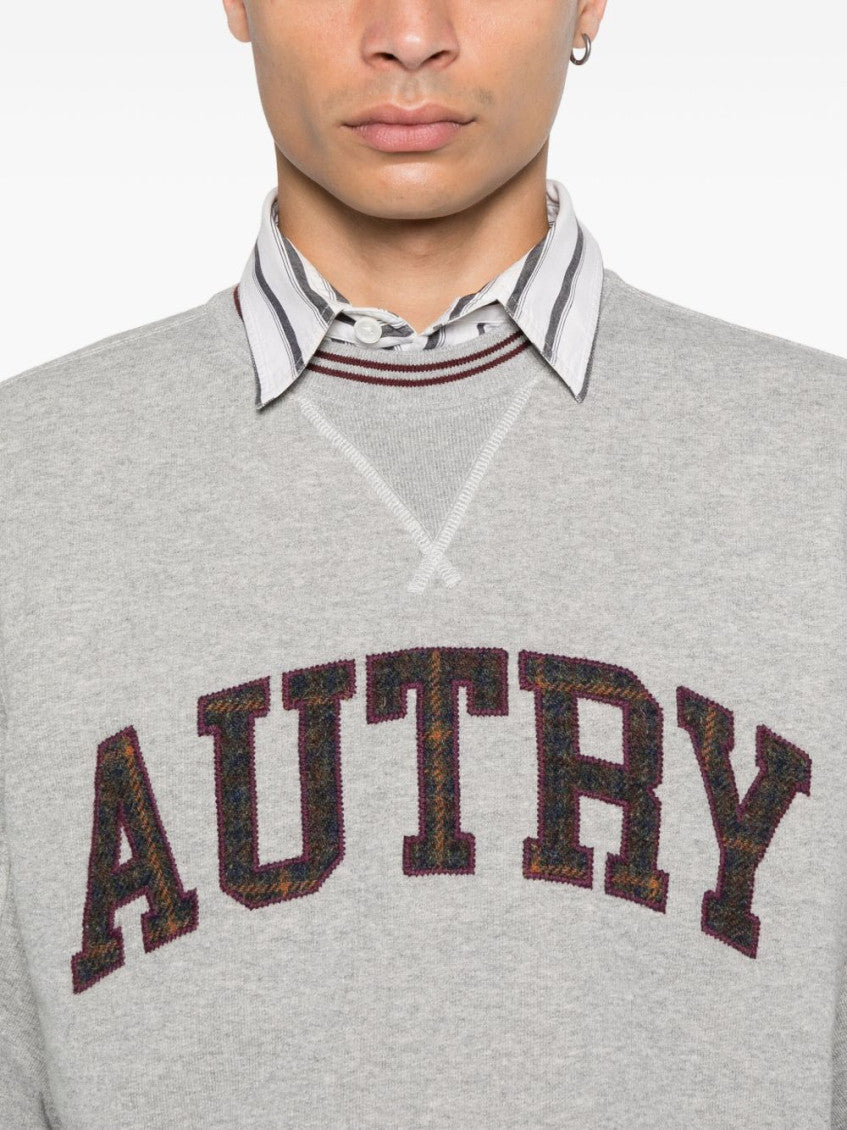 Grey Crewneck Logo Sweatshirt 3