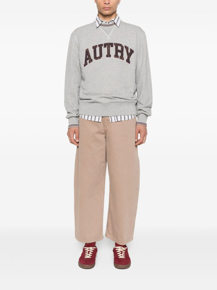 Grey Crewneck Logo Sweatshirt 5