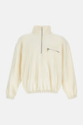 White Half Zip Sweatshirt 1