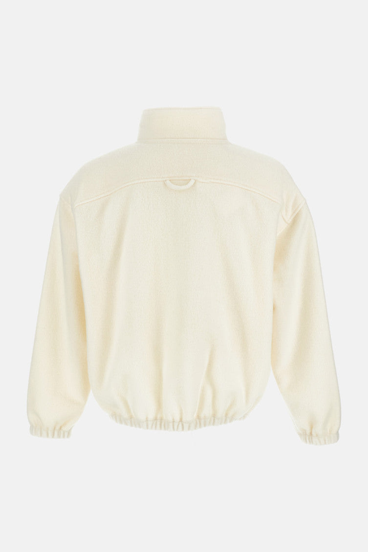White Half Zip Sweatshirt 2