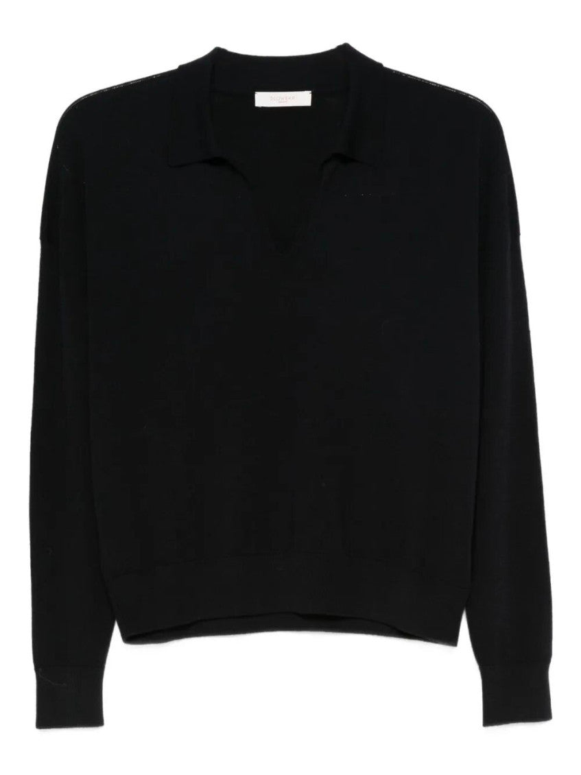 Black V Neck Sweater 1