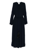 Navy Blue Tassel-embellished Maxi Dress 1