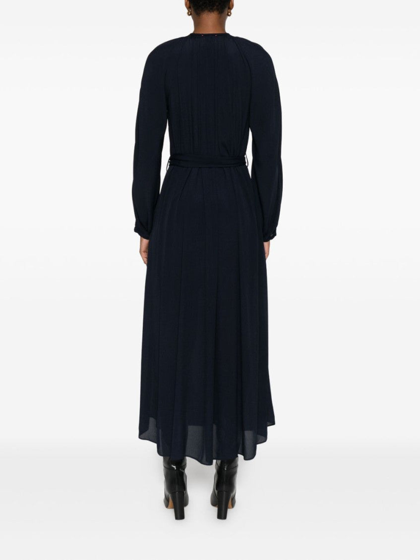 Navy Blue Tassel-embellished Maxi Dress 5