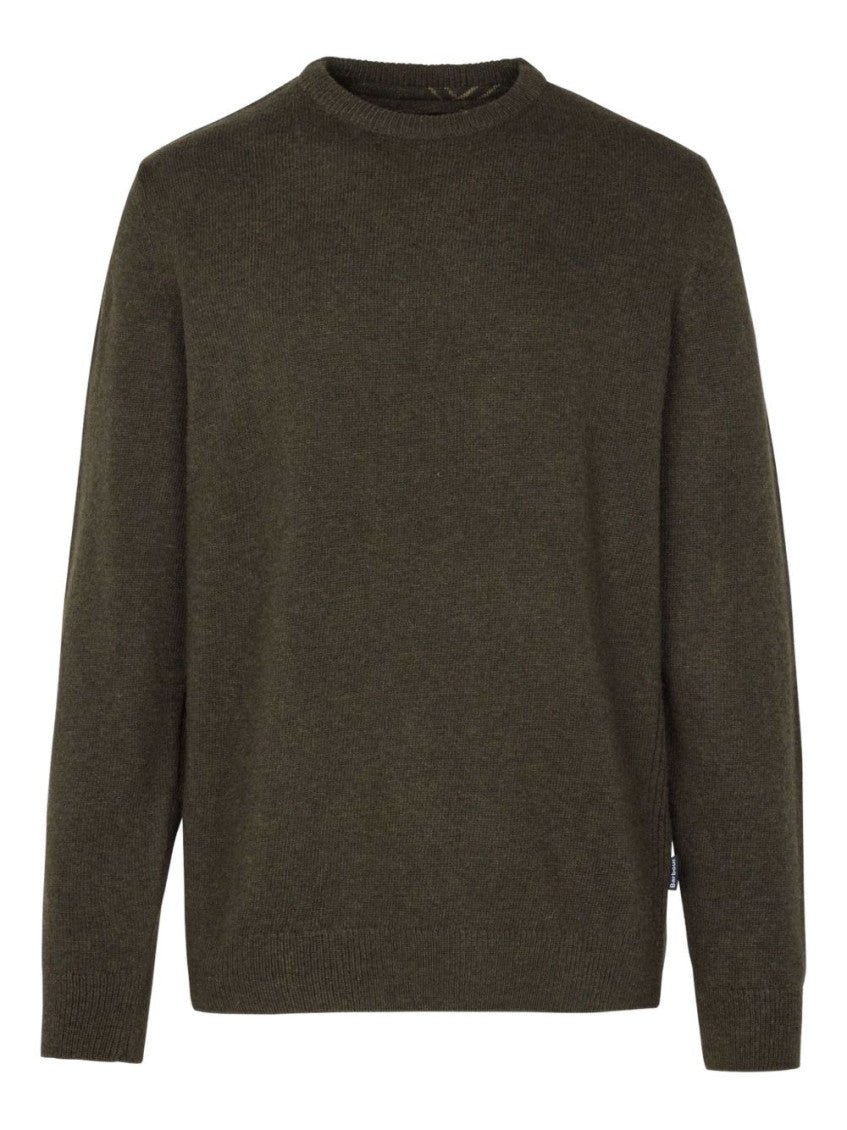 Green Elbow Patch Wool Sweater 1