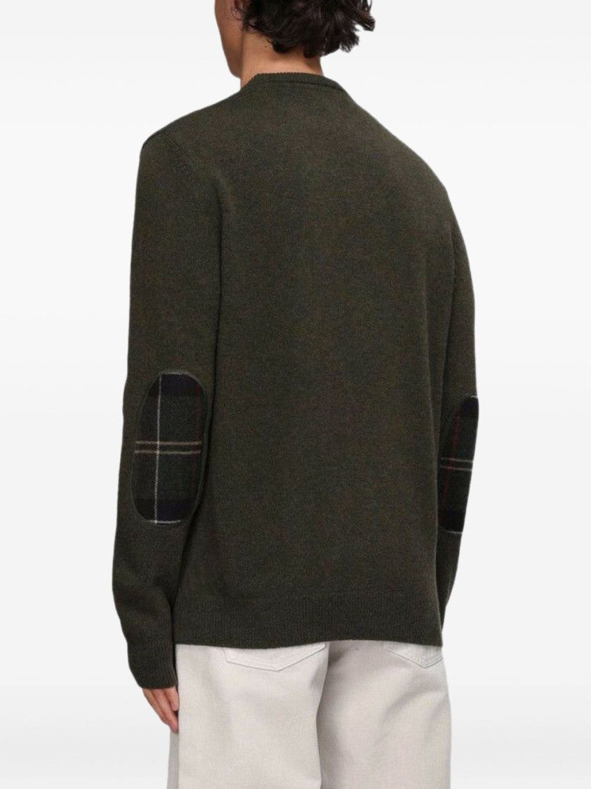 Green Elbow Patch Wool Sweater 2