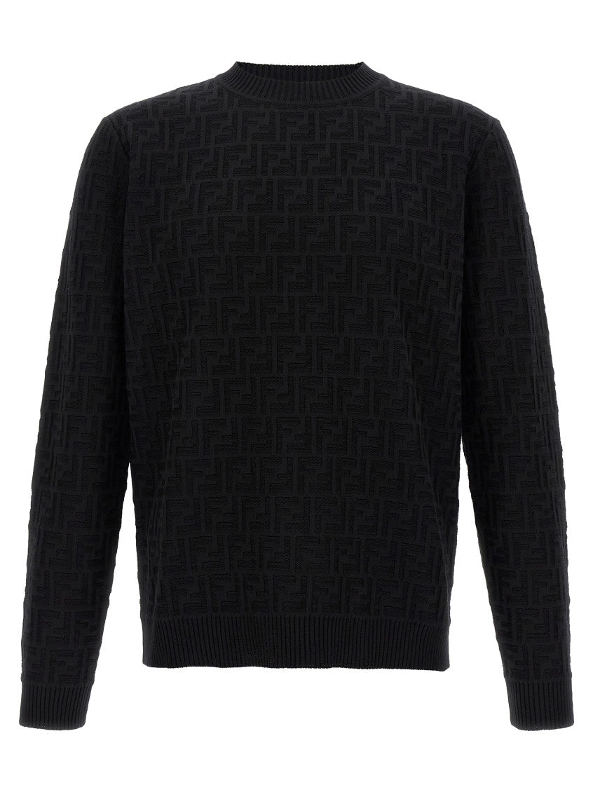 Black FF jacquard sweater 1