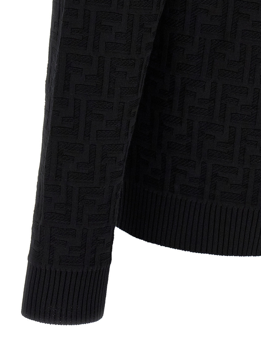 Black FF jacquard sweater 4