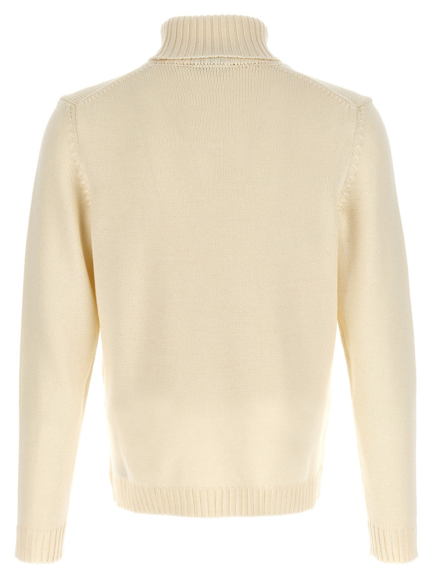 White Turtle-Neck Sweater 2