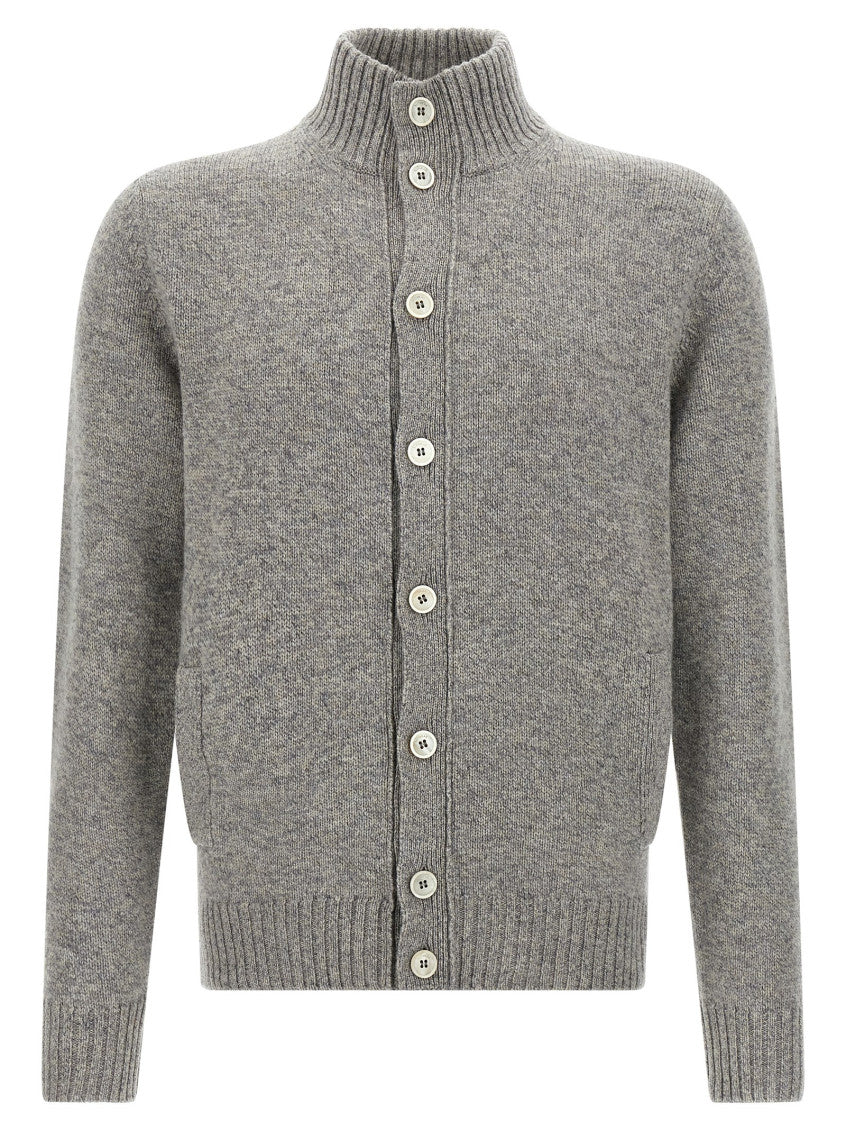 Grey 'Chioto' Cardigan Sweater 1