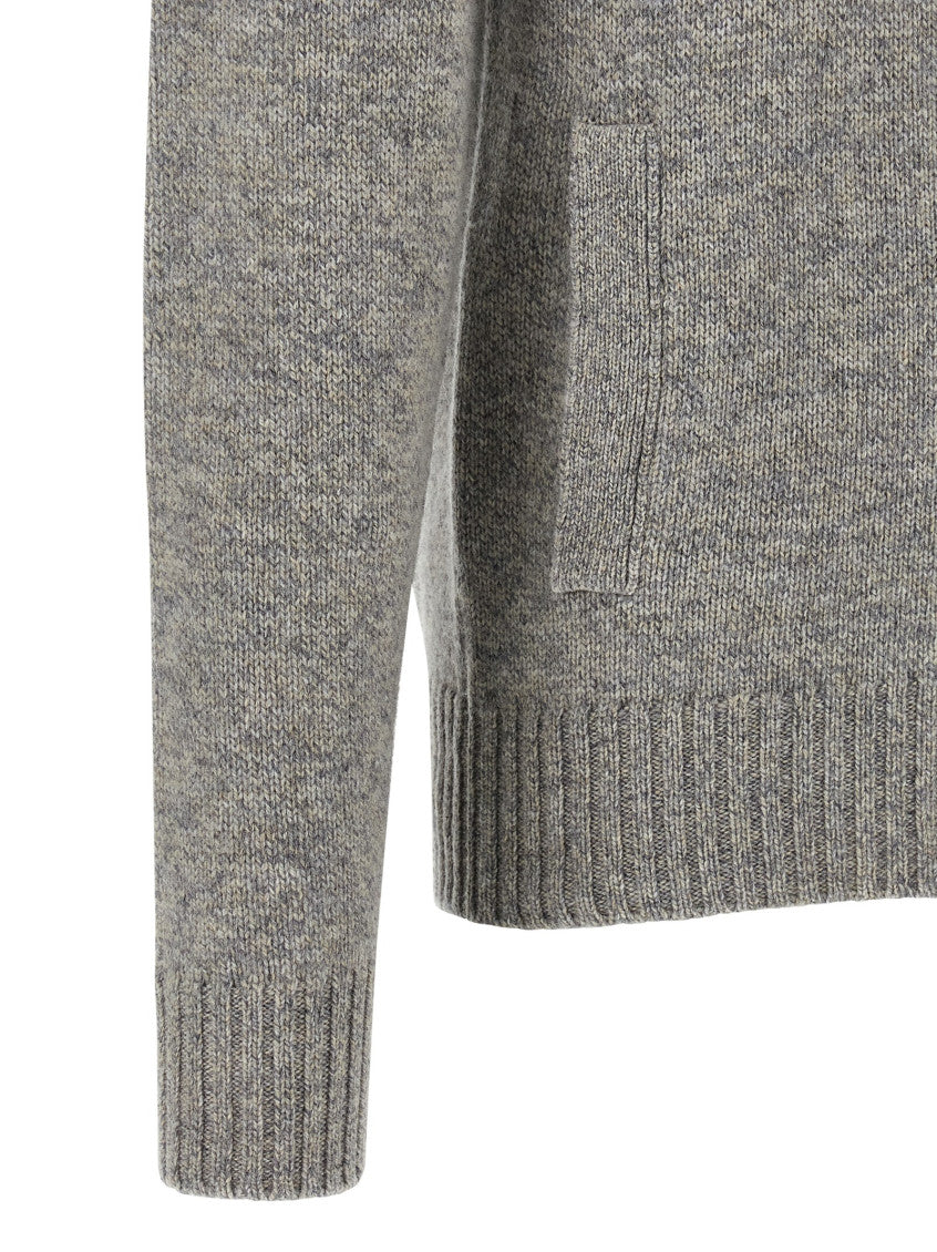 Grey 'Chioto' Cardigan Sweater 4