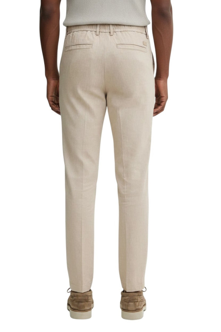 Beige Drawstring Trousers 3