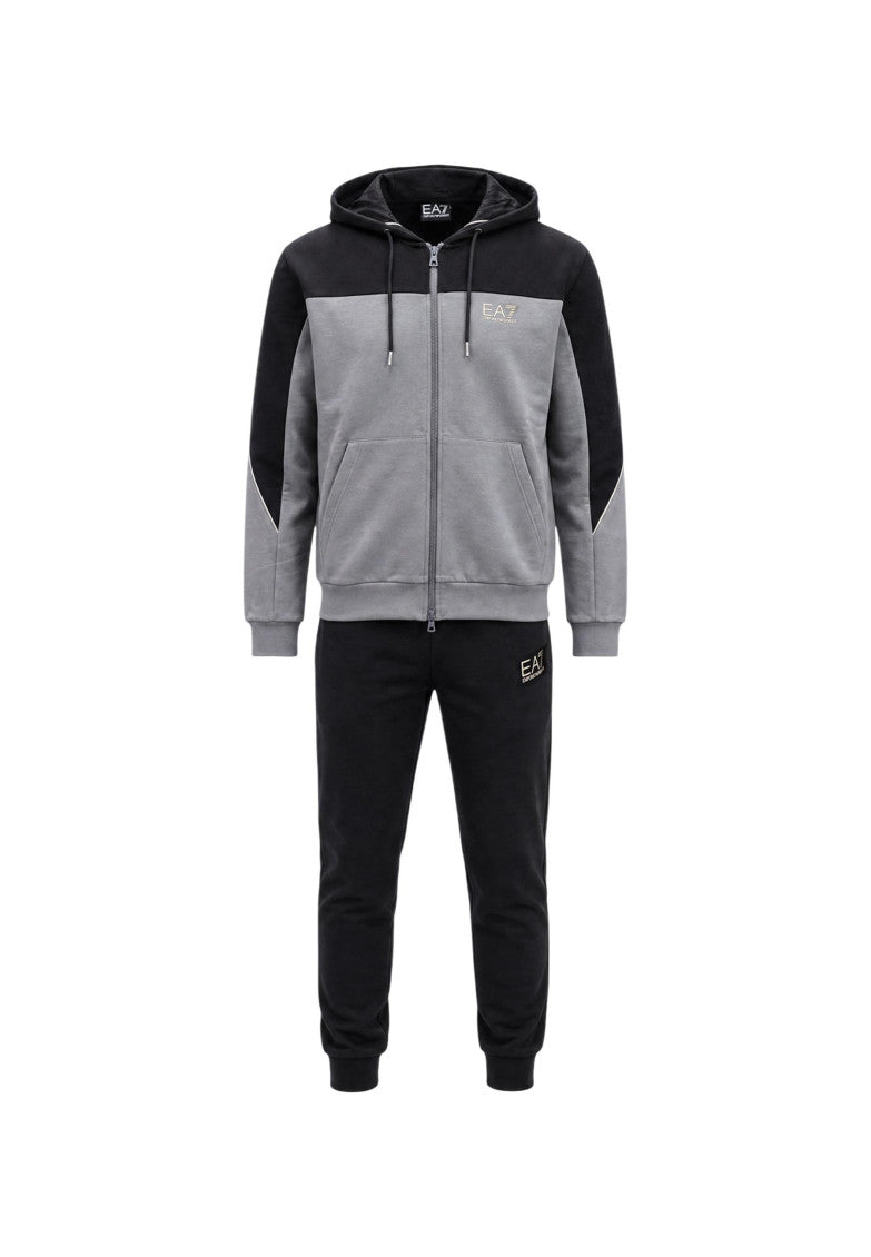 Black Cotton Regular Tracksuit 1