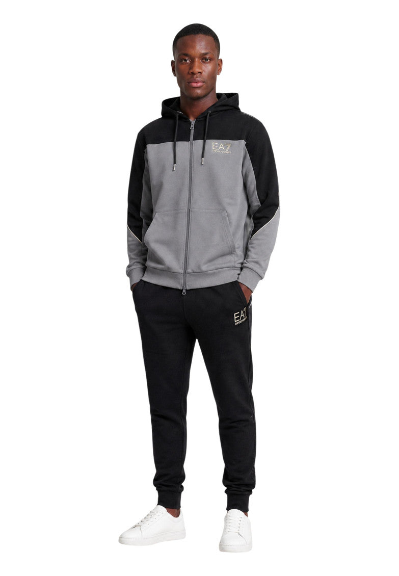 Black Cotton Regular Tracksuit 2