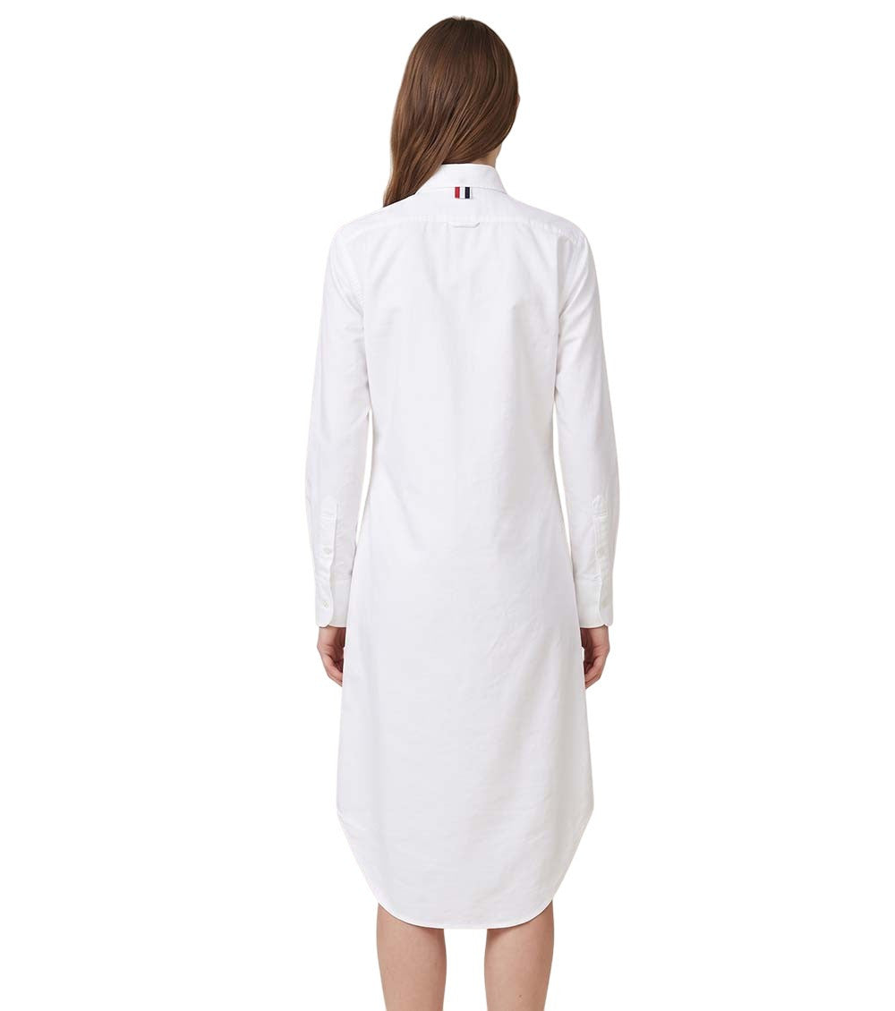 White Solid Shirt Mini Dress 4