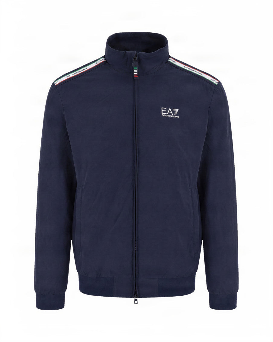 Navy Blue Mock Collar Jacket 1
