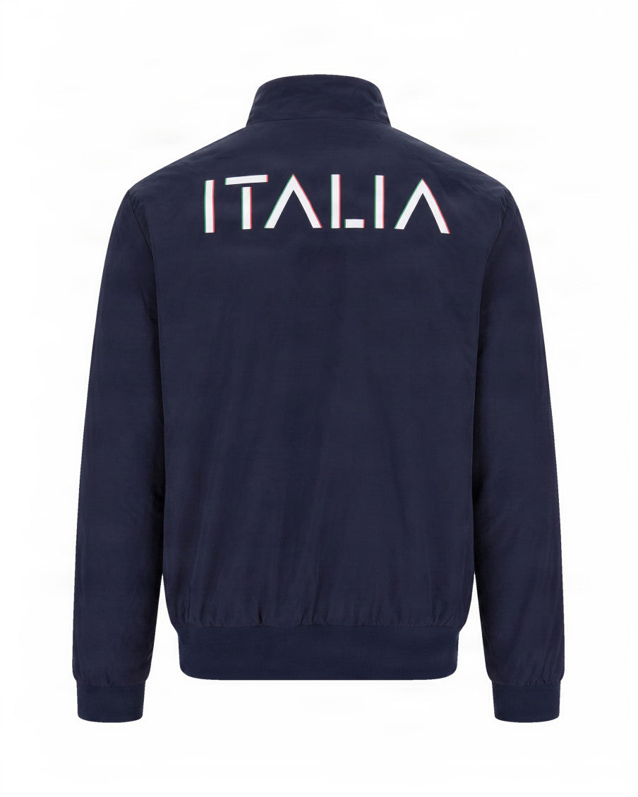 Navy Blue Mock Collar Jacket 2
