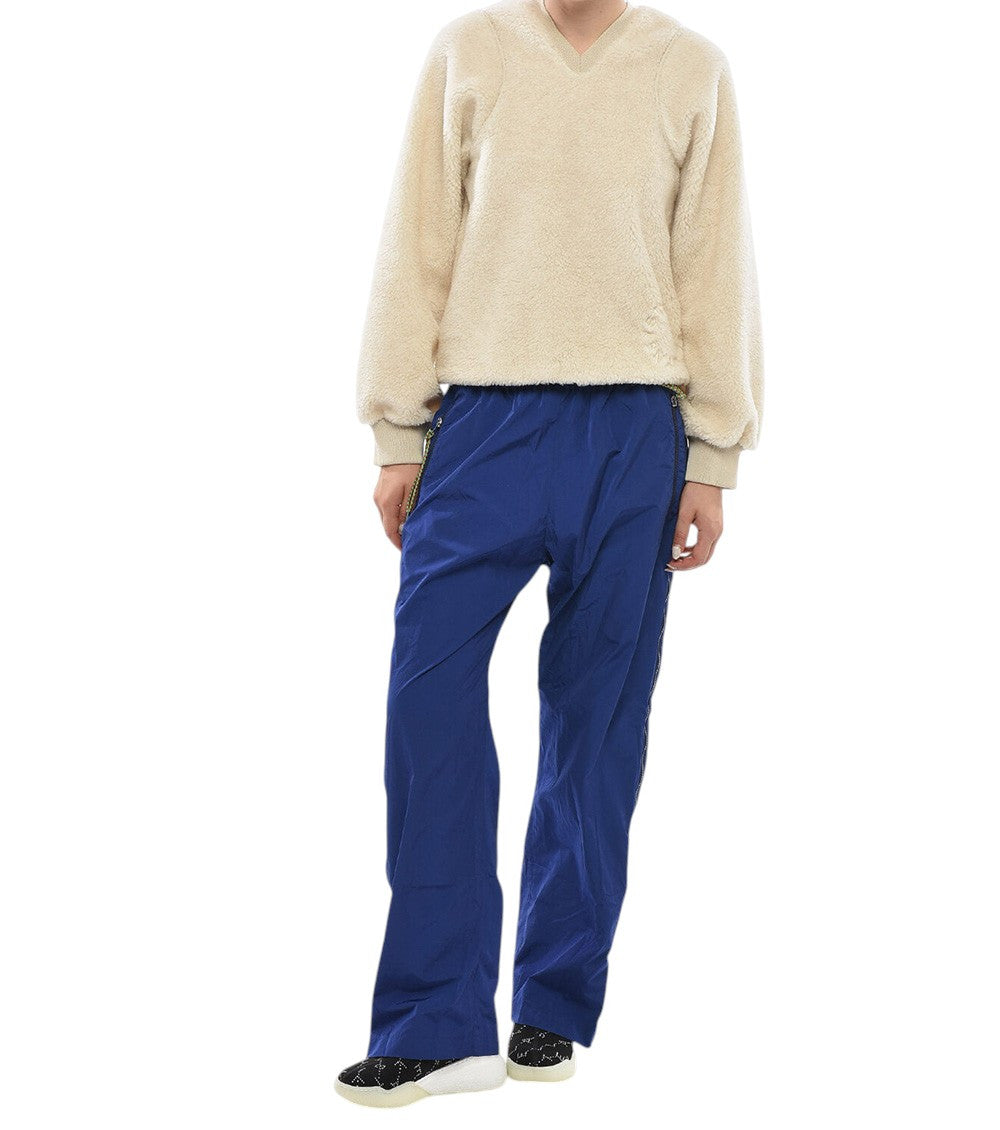 Blue Relaxed Flat Front Pant 4