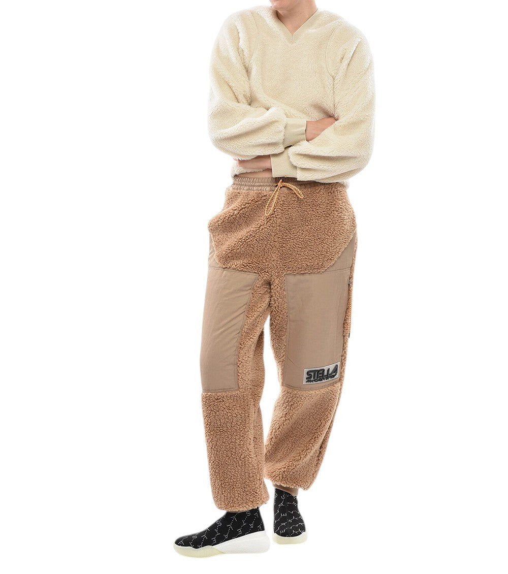 Beige Relaxed Elasticated Pants 4