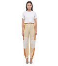 Yellow Relaxed Flat Front Pants 1