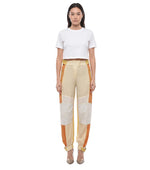 Yellow Relaxed Flat Front Pants 1