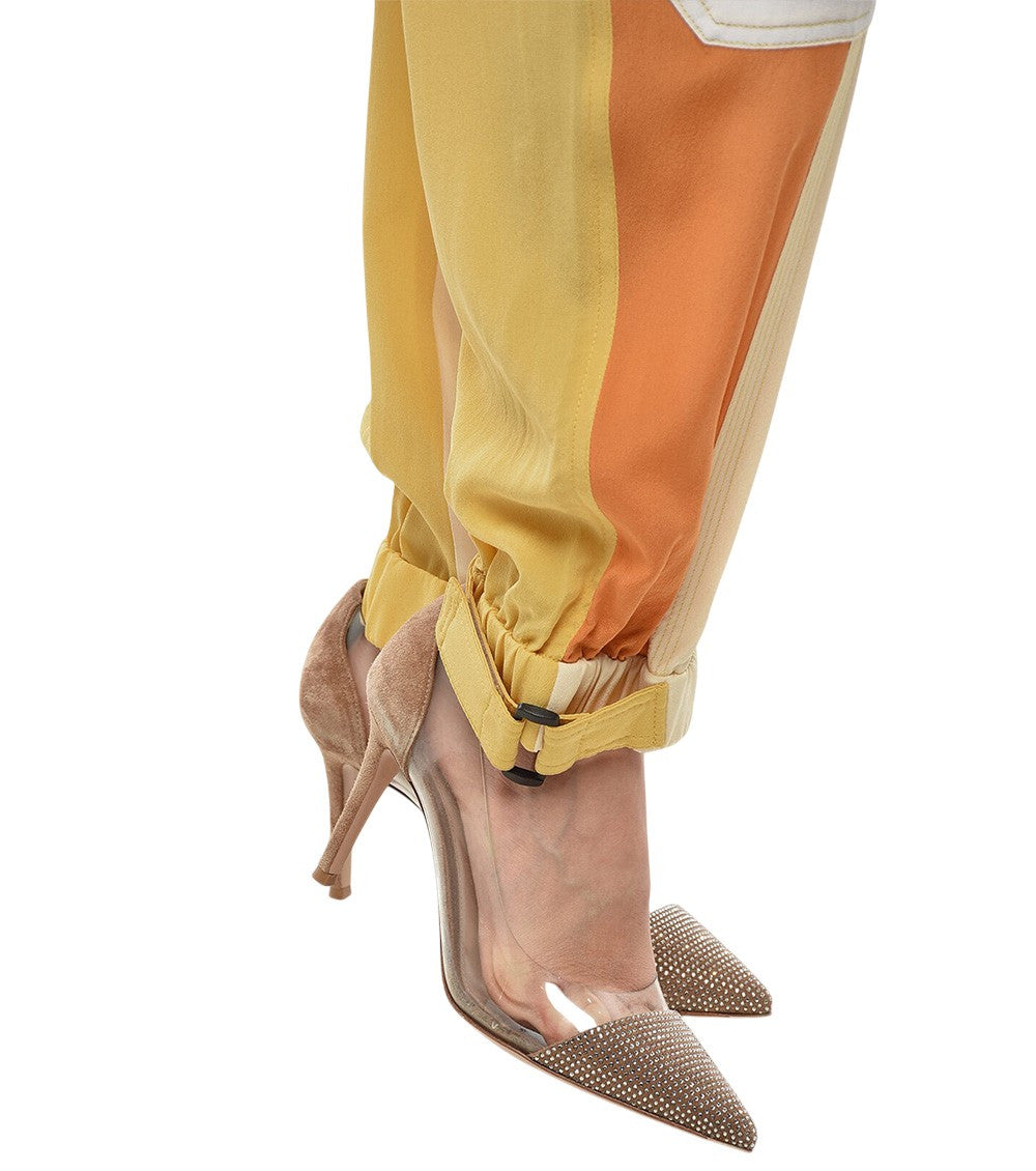 Yellow Relaxed Flat Front Pants 4