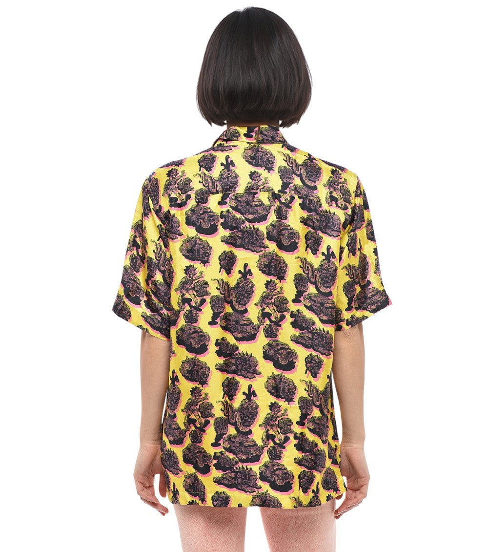Yellow Regular Graphic Shirt 2
