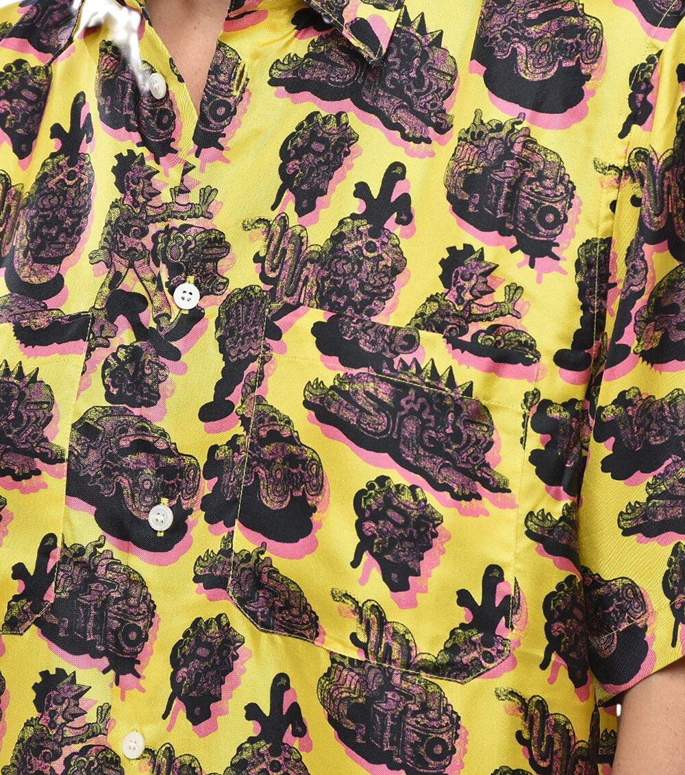 Yellow Regular Graphic Shirt 3