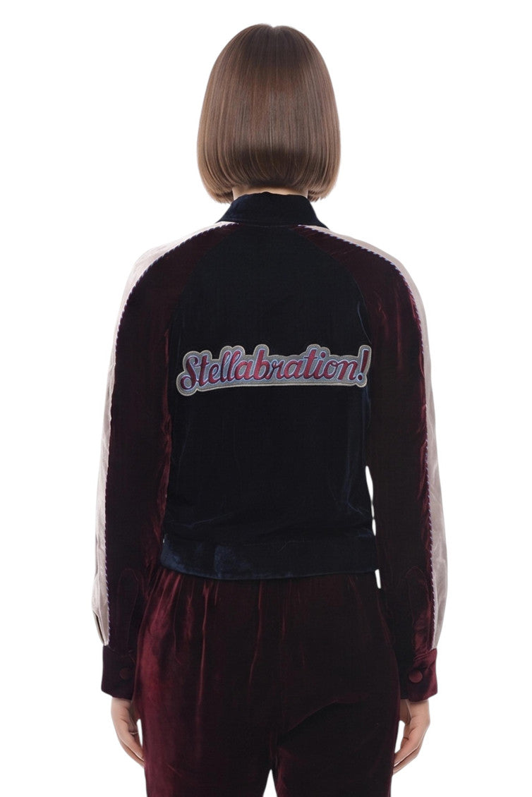 Blue Embroidered Shirt Collar Jacket 2
