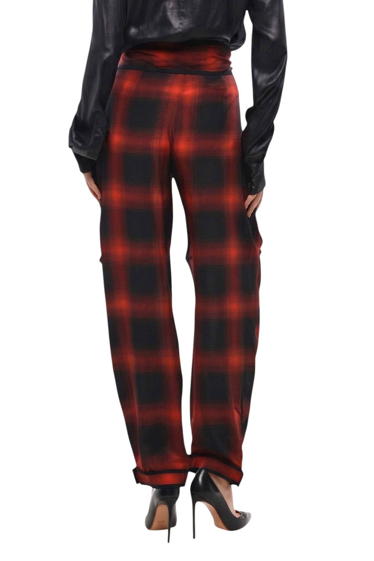 Red Tapered Flat Front Pants 2