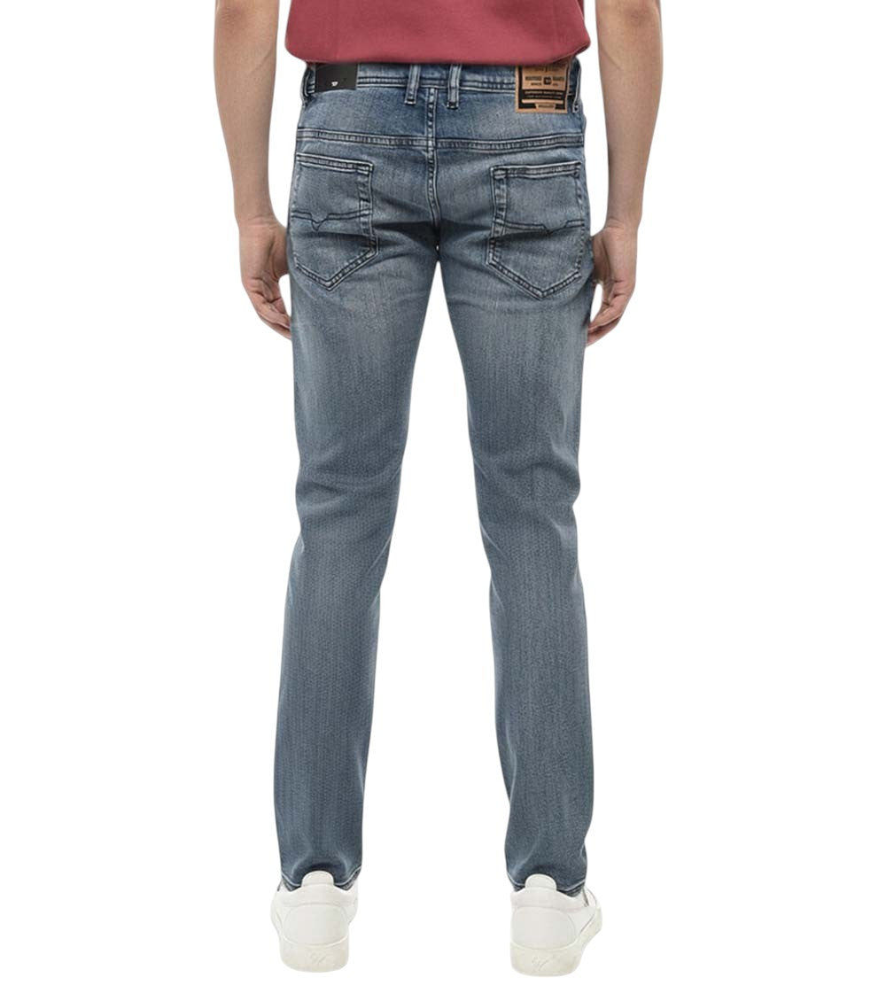 Blue Straight Mid Rise Jeans 2