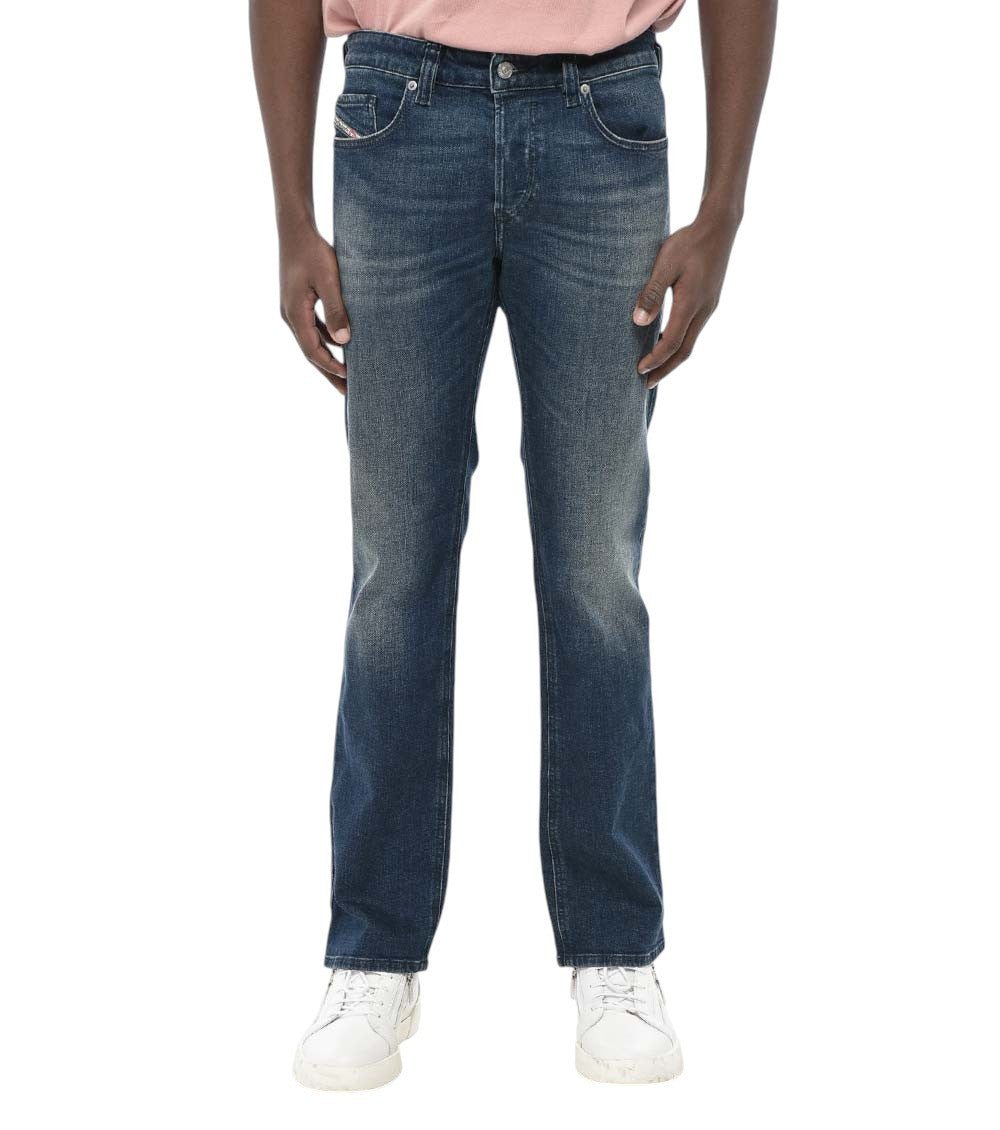 Blue Straight Mid Rise Jeans 1