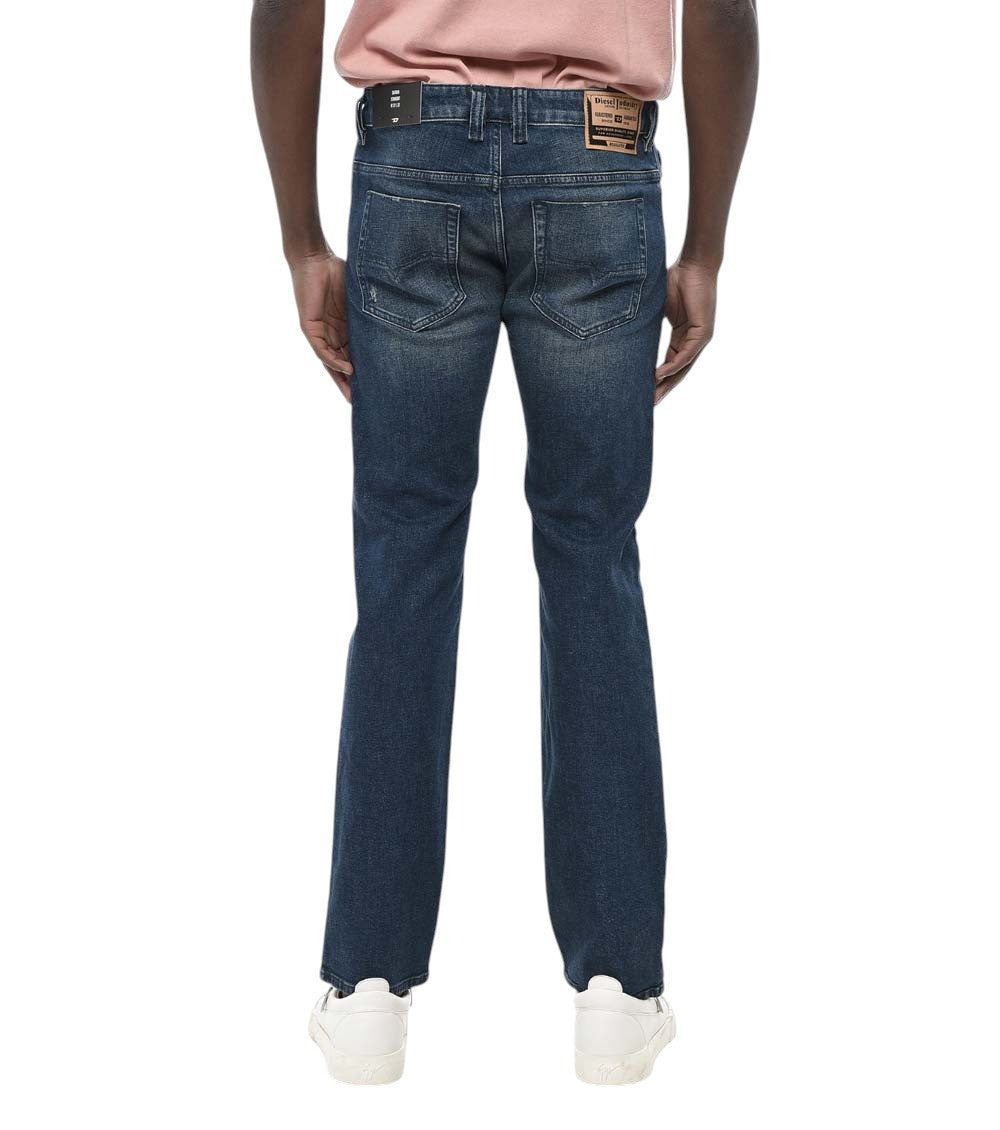 Blue Straight Mid Rise Jeans 2