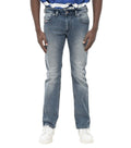 Blue Straight Mid Rise Jeans 1