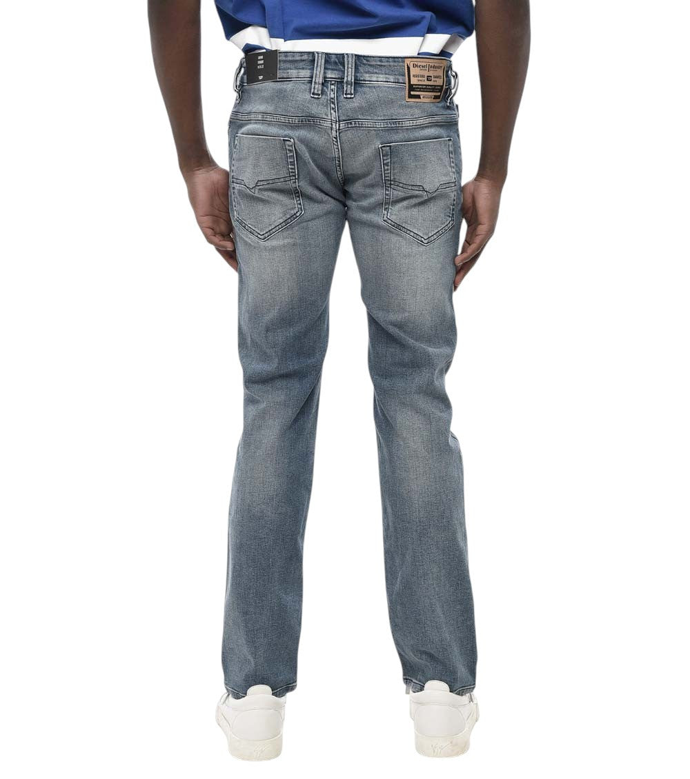Blue Straight Mid Rise Jeans 2