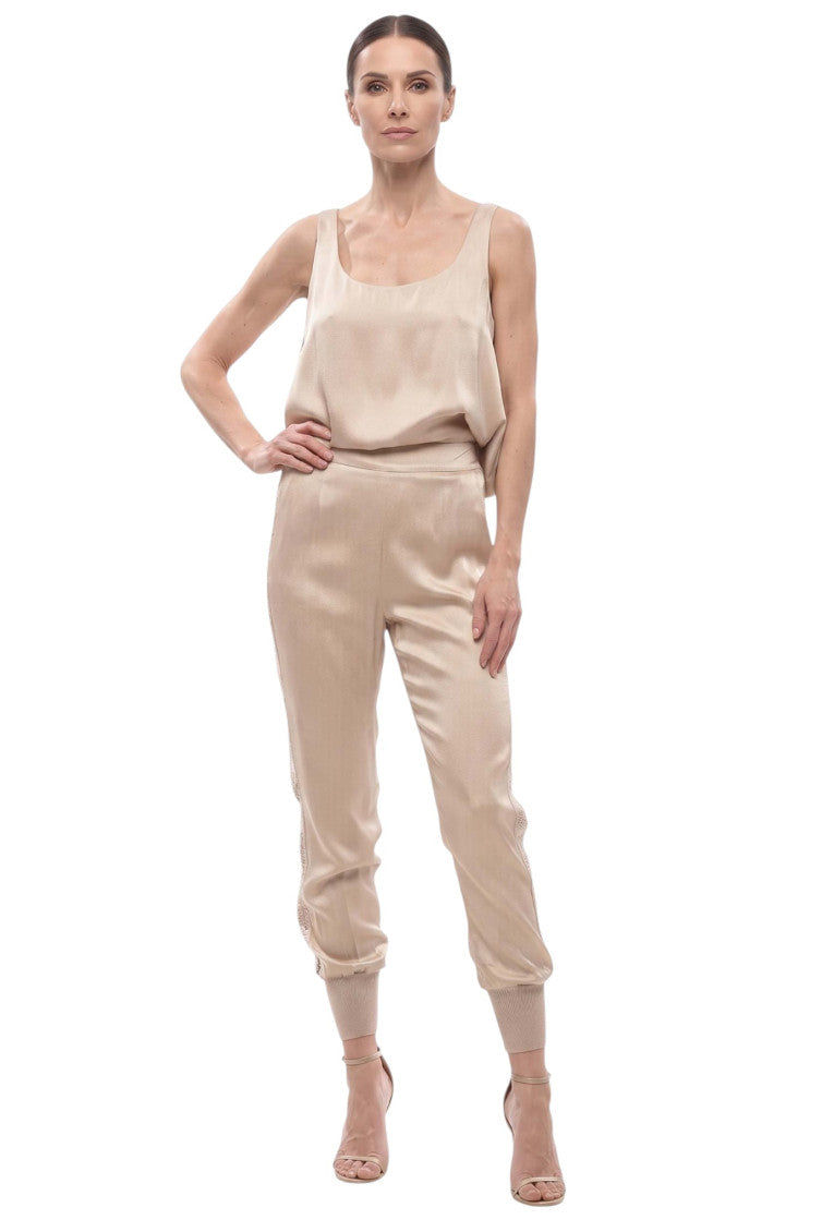 Beige Relaxed Joggers Pant 4