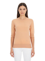 Pink Solid Crew Neck Top 1