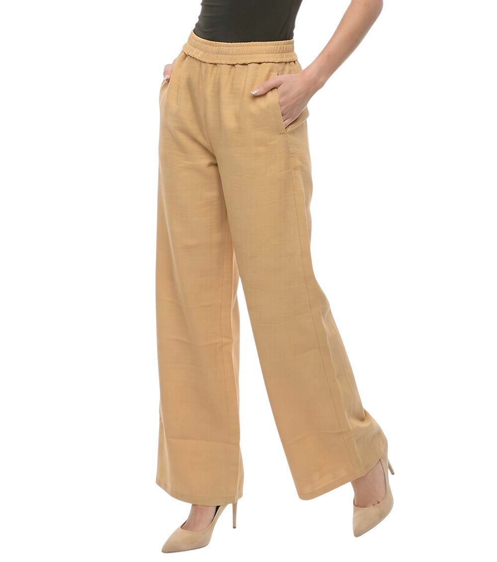 Brown Loose Elasticated Pants 1