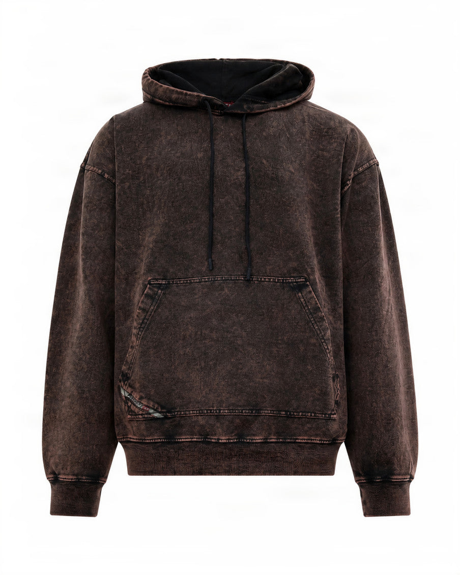 Dark Brown Relaxed Hoodie 1