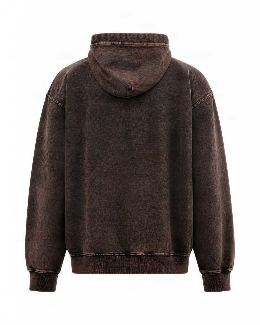 Dark Brown Relaxed Hoodie 2