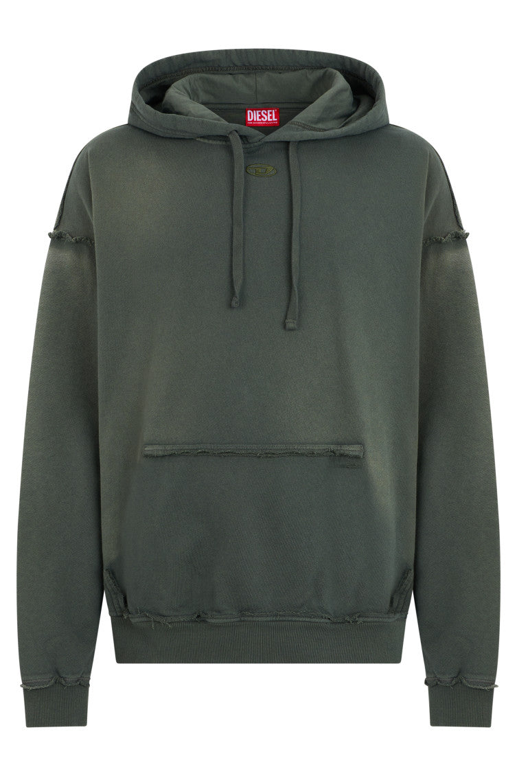Green Relaxed Logo Hoodie 1