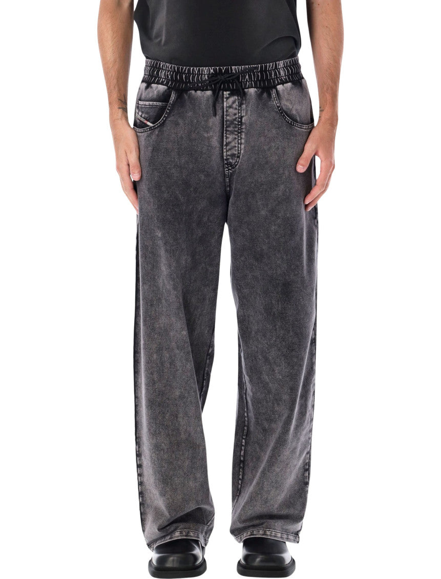 Grey Relaxed Drawstring Jeans 1