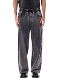 Grey Relaxed Drawstring Jeans 1